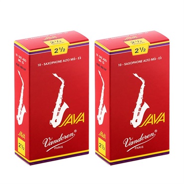 VANDOREN 【2個セット】《硬さ：2-1/2》アルトサックス用リード バンドレン JAVA RED 【宅配便発送】【正規輸入品】