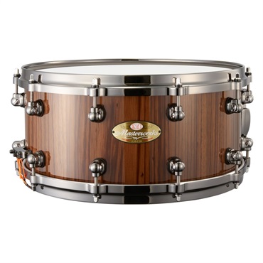 Masterworks Snare Drum ～feat. Gumwood Shell w/Artisan Finish～[MWA1465S] -Black Mist over Zebra Wood