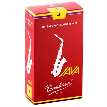 《硬さ：4》アルトサックス用リード バンドレン JAVA(ジャバ) 　ファイルド レッドカット 【宅配便発送】【正規輸入品】【夏のボーナスセール】