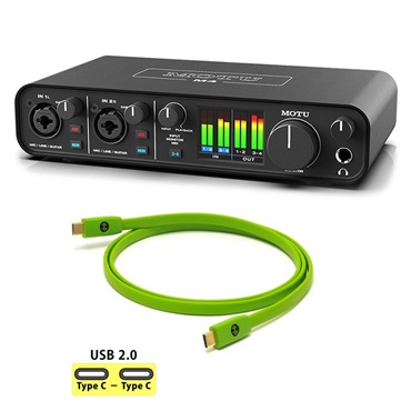 MOTU M4 + OYAIDE製高品質USBケーブルセット (Type C to C 1.0m)(USB-Cオーディオインターフェイス)(モツ)(DTM)