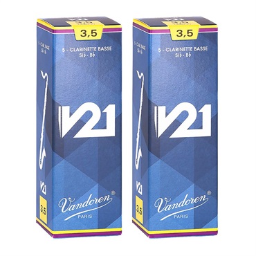 VANDOREN 【2個セット】《硬さ：3.5》バスクラリネット用リード バンドレン V21 【宅配便発送】【正規輸入品】