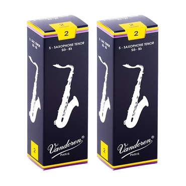 VANDOREN 【2個セット】《硬さ：2》テナーサックス用リード バンドレン Traditional (青箱) 【宅配便発送】【正規輸入品】