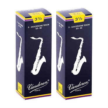 VANDOREN 【2個セット】《硬さ：3-1/2》テナーサックス用リード バンドレン Traditional (青箱) 【宅配便発送】【正規輸入品】