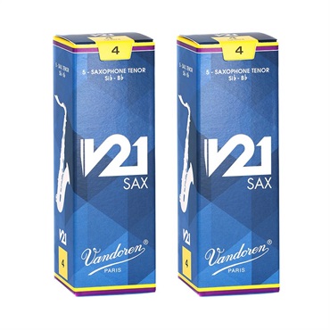 VANDOREN 【2個セット】《硬さ：4.0》テナーサックス用リード バンドレン V21 【宅配便発送】【正規輸入品】