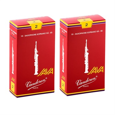 【2個セット】《硬さ：2》ソプラノサックス用リード バンドレン JAVA (ジャバ)　ファイルド レッドカット 【宅配便発送】【正規輸入品】