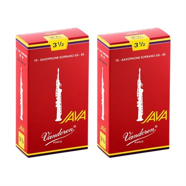 【2個セット】《硬さ：3-1/2》ソプラノサックス用リード バンドレン JAVA (ジャバ)　ファイルド レッドカット 【宅配便発送】【正規輸入品】