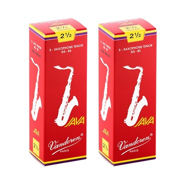 【2個セット】《硬さ：2-1/2》テナーサックス用リード バンドレン JAVA (ジャバ)　ファイルド レッドカット 【宅配便発送】【正規輸入品】