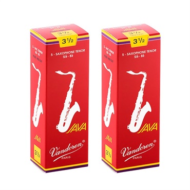 【2個セット】《硬さ：3-1/2》テナーサックス用リード バンドレン JAVA (ジャバ)　ファイルド レッドカット 【宅配便発送】【正規輸入品】