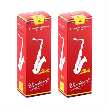 【2個セット】《硬さ：4》テナーサックス用リード バンドレン JAVA (ジャバ)　ファイルド レッドカット 【宅配便発送】【正規輸入品】
