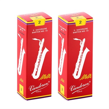 【2個セット】《硬さ：2》バリトンサックス用リード バンドレン JAVA (ジャバ)　ファイルド レッドカット 【宅配便発送】【正規輸入品】