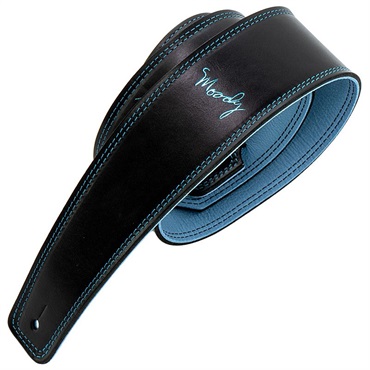 Leather-Leather 2.5inch Standard Tail [Black-Sky Blue]