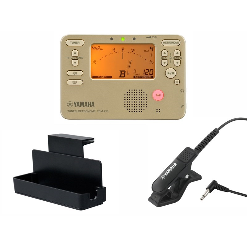 ヤマハ / TDM-710GLM マイク付き チューナー & メトロノーム 2点セット（TDM-710GLM[TDM-710GL&TM-40BK] /MS-RKDX） 【セットがお買い得!!】の商品画像