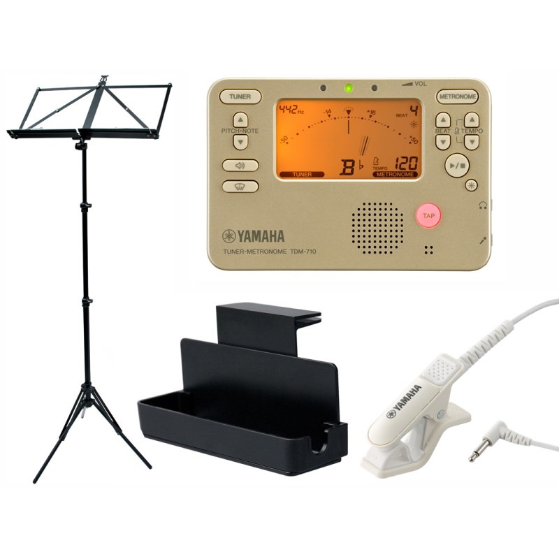 YAMAHA TDM-710GL チューナー&メトロノーム 4点セット（TDM-710GL/TM-40IV/MS-RKDX/VIVACE MS-500） 【セットがお買い得!!】の商品画像