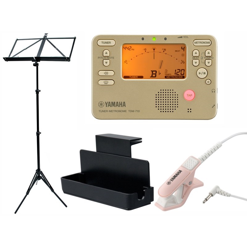 YAMAHA TDM-710GL チューナー&メトロノーム 4点セット（TDM-710GL/TM-40PK/MS-RKDX/VIVACE MS-500） 【セットがお買い得!!】の商品画像