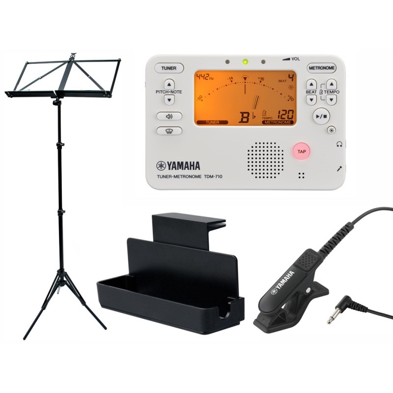 YAMAHA TDM-710IV チューナー&メトロノーム 4点セット（TDM-710IV/TM-40BK/MS-RKDX/VIVACE MS-500） 【セットがお買い得!!】の商品画像