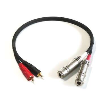 IZY 2R-6.3J-0.5M-BLK 【RCA - フォーンジャック 変換ケーブル 0.5M】