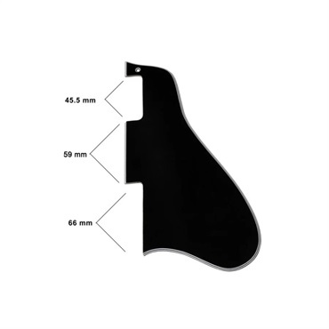 Long Pickguard for Gibson ES-335 (Black 5-ply) [PG-0813-037]