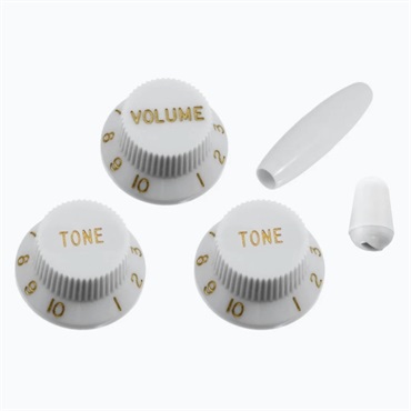 【お取り寄せ商品】 WHITE KNOB SET FOR STRATOCASTER/PK-0178-025