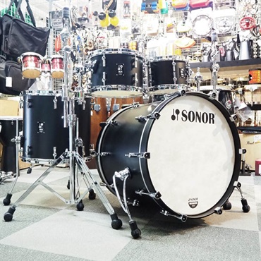 SONOR 値下げしました！SQ1 Series 4pc Drumkit [BD22，FT16，TT12＆10] - GT Black 【コンビネーションスタンド付属】