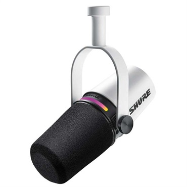 SHURE 【数量限定アクセサリーボーナス キャンペーン！】MV7+(ホワイト)(MV7+-W-J)(配信，ゲーミング定番・USBダイナミックマイク)(国内正規品2年保証)(シュア)