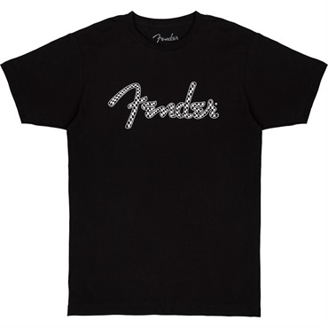 【夏先取り大特価セール】【生産完了品】FENDER(R) SPAGHETTI WAVY CHECKER LOGO TEE BLACK (XL size)(#9192411606)