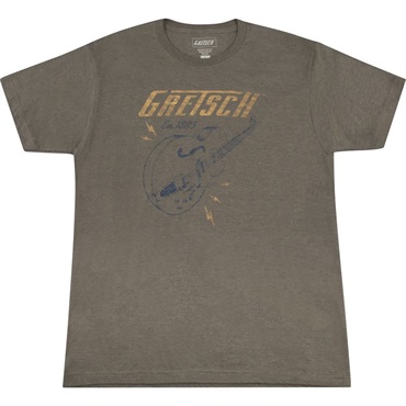 GRETSCH(R) LIGHTNING BOLT T-SHIRT MILITARY HEATHER GREEN （LARGE)(#9222657606)
