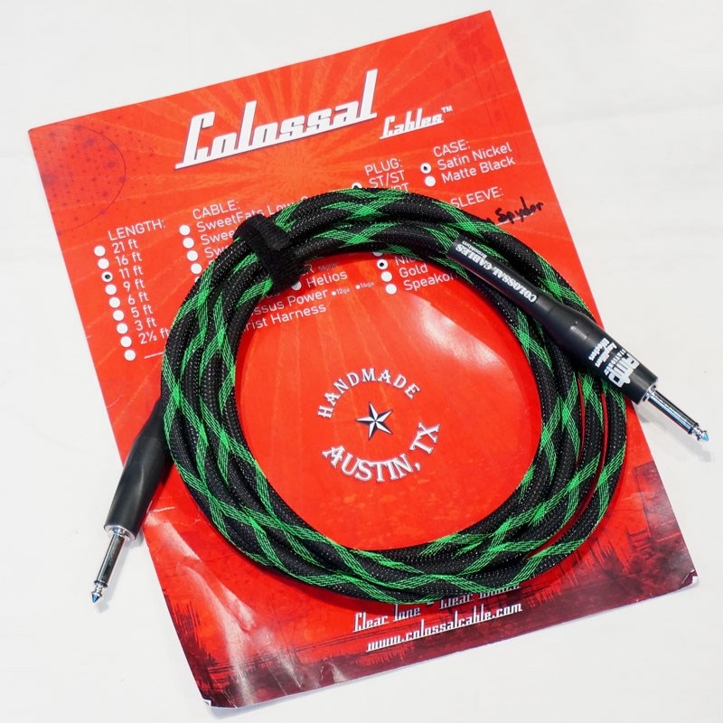 Brooklyn Instrument Cable 11FT [ST-RT] [Geen Spyder]【AmpStation LOGO】の商品画像