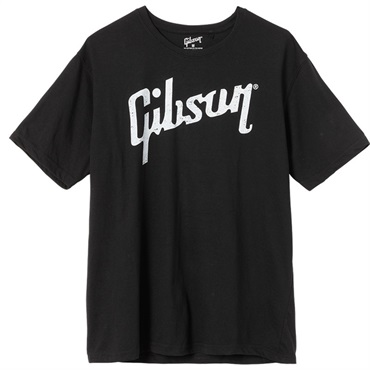 Distressed Gibson Logo T (Black)(Extra Large) [GA-BLKTXL]