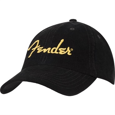 FENDER GOLD SPAGHETTI LOGO CORDUROY BASEBALL HAT(#717669720162)