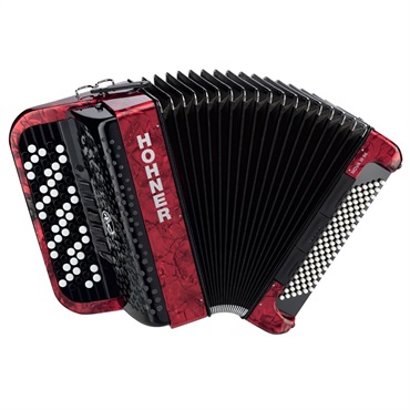 (アコーディオン専門店・出荷前検品発送)Nova III 96 RED レッド HOHNER ホーナー クロマチックアコーディオン 入門向け ボタン式 中型