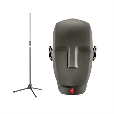 KU100(ダミーヘッドマイク)(国内正規品3年保証)(ノイマン)【マイクスタンドセット(三脚ストレート)】TAMA/MS200BK