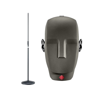 KU100(ダミーヘッドマイク)(国内正規品3年保証)(ノイマン)【マイクスタンドセット(丸皿ストレート)】TAMA/MS200DBK