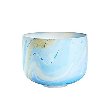 MCSB10G [Marble Crystal Singing Bowls 10'' / Throat Chakra - G4]