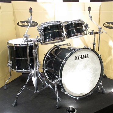 STAR Bubinga 4pc Drum Kits - Dark Green Cordia [22BD，16FT，12&10TT]
