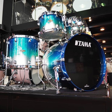 Starclassic Walnut/Birch 4pc Drum Kit - Molten Blue Ice Fade [WBS42S-MBI]