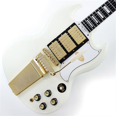 Inspired by Gibson Custom Shop 1963 Les Paul SG Custom With Maestro Vibrola (Classic White)