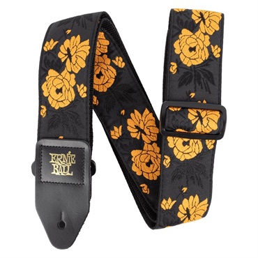Tangerine Rose Jacquard Guitar Strap [#P05358]
