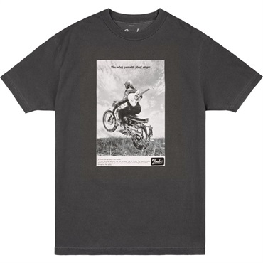 VINTAGE AD BIKER TEE SHIRT GRAPHITE (S)(#9194132306)