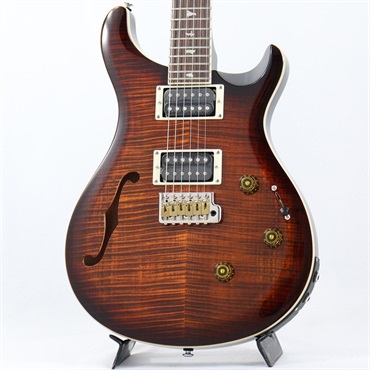P.R.S. SE Custom 24 Semi-Hollow Piezo (Orange Tiger Smokeburst)
