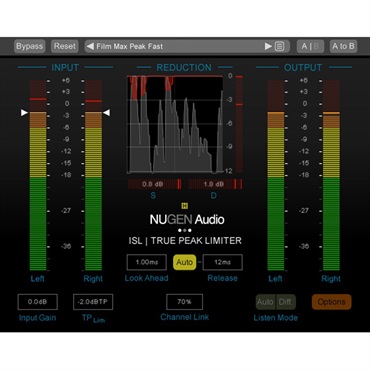 Nugen Audio ISL 2 ST | True Peak Limiter (stereo only)(オンライン納品)(2時間以内に納品)