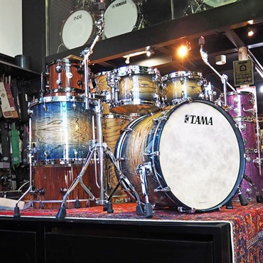 STAR Walnut 4pc Drum Kit [22BD，16FT，12TT，10TT] -Indigo Japanese Sen Burst-