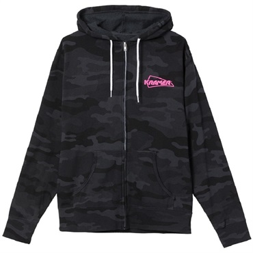 【夏先取り大特価セール】Kramer Camo Fullzip Hoodie (Black)， (Large) [GA-KHDCMOLG]