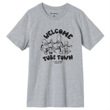 【夏のボーナスセール】 Welcome to Tube Town Tee (Gray)， (XL) [MA-TEE-TOWN-GRY-XL]