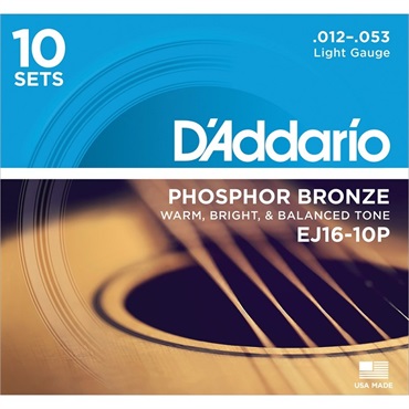 D’Addario 【夏先取り大特価セール】Phosphor Bronze 12-53Light EJ16-10P