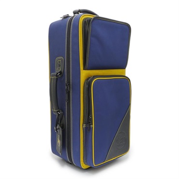 GARD BAGS ガードバッグス / ファイバーグラス シリーズ 4-EHSNB-K トランペット用 ダブル ケース / ネイビーコーデュラ ナイロン・ブラックレザー トリム・イエローハイライト