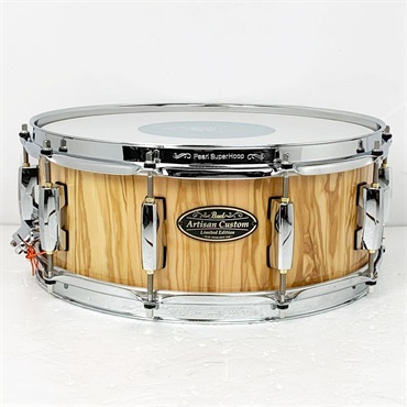 DAOL1455S/C #206 [Artisan Custom Limited ～Shell By DrumArt～ Snare Drums 14×5.5/Olive Tree/Gloss Natural Olive]