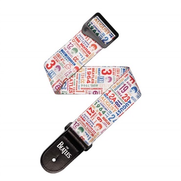 Beatles Guitar Strap [1964 Tour Ticket Stubs Multi-Color/50BTL14]