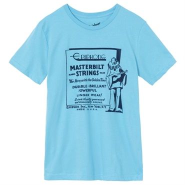 Epiphone 【夏先取り大特価セール】Epiphone Masterbilt Strings Tee (Sky Blue)?， XL [EA-TEE-MBSTR-BLU-XL]