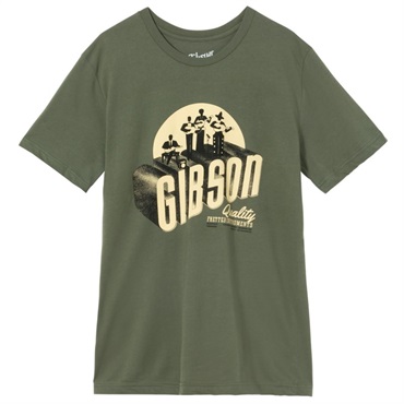 Gibson 【夏先取り大特価セール】The Band Tee (Army Green)， XL [GA-TEE-BAND-GRN-XL]