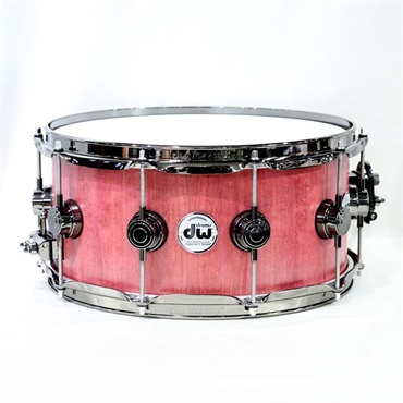DRU26514SSN101 [Collector's Pure Purpleheart Snare Drum VLT Shell 14''×6.5'' - Natural Satin Oil w/Black Nickel Hardware]